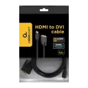Видеокабель Cablexpert CC-HDMI-DVI-6, HDMI (M) - DVI-D (M), 1,8м, Чёрный