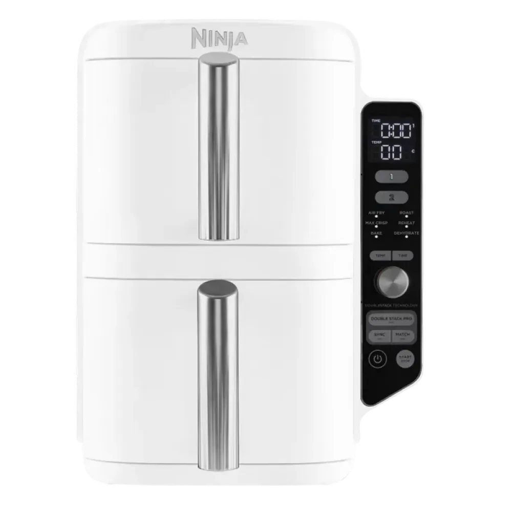 Friteuză cu aer cald Ninja Double Stack XL SL400EUWH, Alb