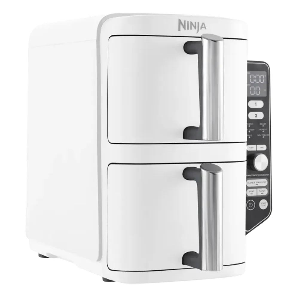 Friteuză cu aer cald Ninja Double Stack XL SL400EUWH, Alb