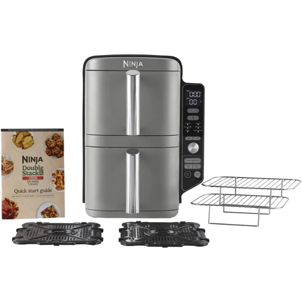 Friteuză cu aer cald Ninja Double Stack XL SL400EUWH, Alb