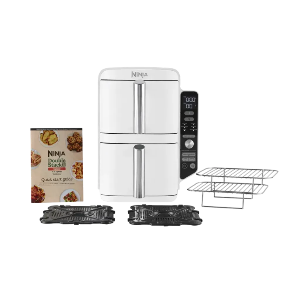 Friteuză cu aer cald Ninja Double Stack XL SL400EUWH, Alb