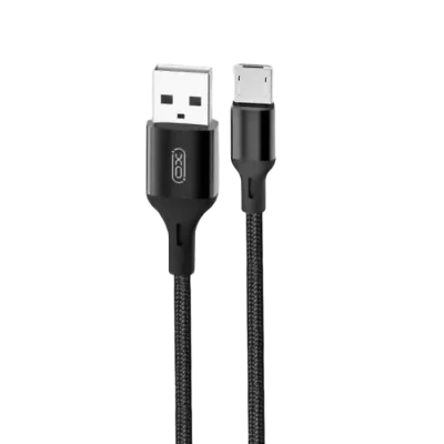 Cablu încărcare și sincronizare XO NB143, USB Type-A/micro-USB, 2m, Negru