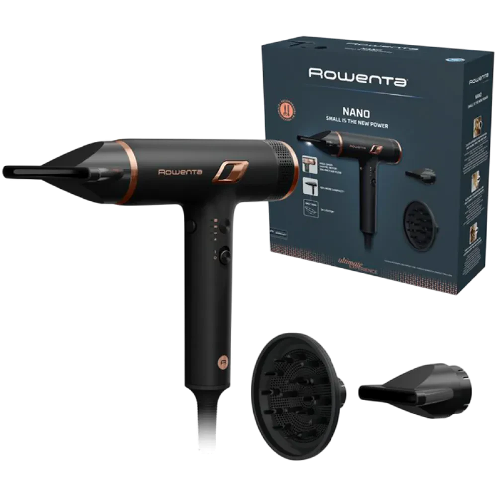 Uscător de păr Rowenta HY8310F0, 1700W, Negru
