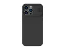 Husă Nillkin iPhone 14 Pro, CamShield Silky Silicone, Negru
