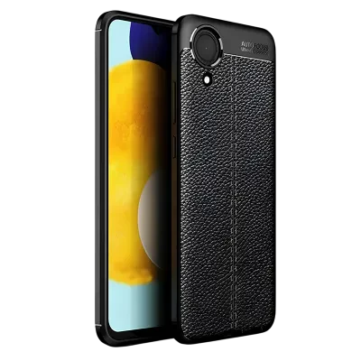 Husă Xcover Samsung Galaxy A03 core - Leather, Negru
