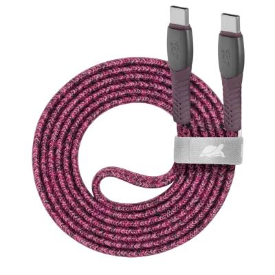 Cablu de încărcare și date Rivacase PS6105, USB Type-C/USB Type-C, 1,2m, Roșu