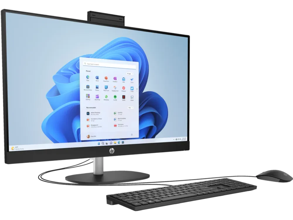 Computer All-in-One HP 7X9W4EA, 27", Intel Core i5-1335U, 16GB/512GB, FreeDOS, Negru