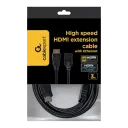 Видео кабель Cablexpert CC-HDMI4X-10, HDMI (M) - HDMI (F), 3м, Чёрный