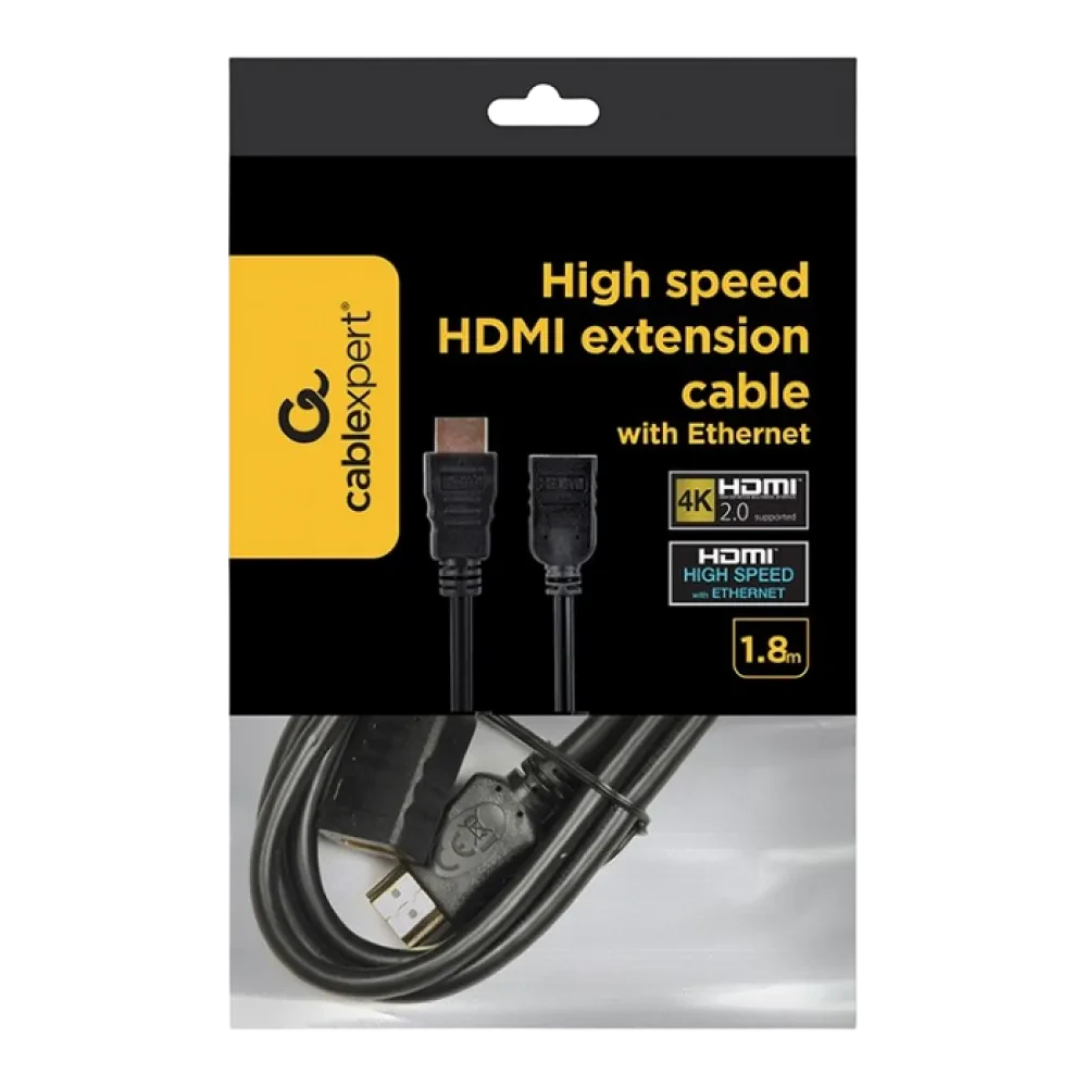 Видео кабель Cablexpert CC-HDMI4X-6, HDMI (M) - HDMI (F), 1,8м, Чёрный