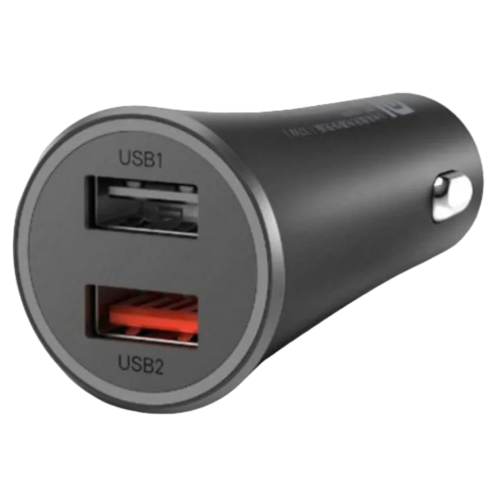 Автомобильное зарядное устройство Xiaomi Mi 37W Dual-Port Car Charger, 37Вт, Чёрный