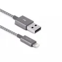 Cablu încărcare și sincronizare Moshi iPhone Lighting USB Cable, USB Type-A/Lightning, 1,2m, Gri