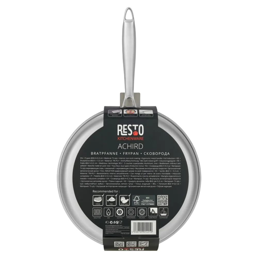 Сковорода RESTO 95347, 26см, Нержавеющая сталь
