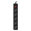 Prelungitor electric SVEN SF-05E, 5 Prize, 3m, Negru