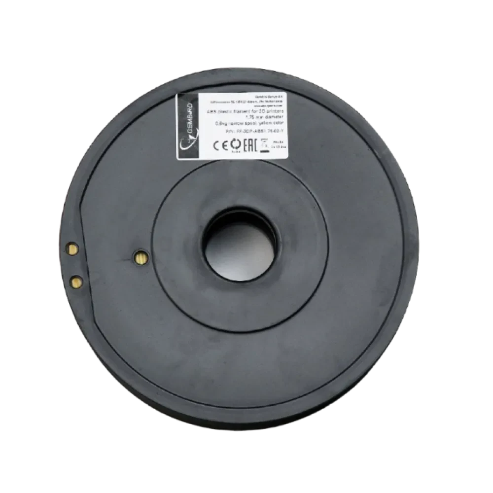 Нить для 3D-принтера Gembird FF-3DP-ABS1.75-02-Y, ABS, Желтый , 1.75 мм, 0,6 кг