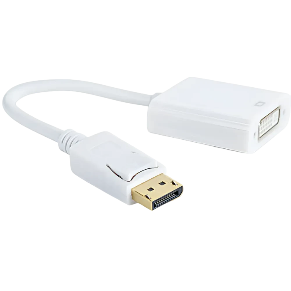 Adaptor Video Cablexpert A-DPM-DVIF-002-W, DisplayPort (M) - DVI-I (F), 0,1m, Alb