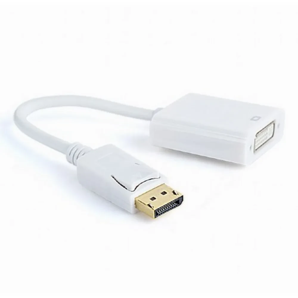 Adaptor Video Cablexpert A-DPM-DVIF-002-W, DisplayPort (M) - DVI-I (F), 0,1m, Alb