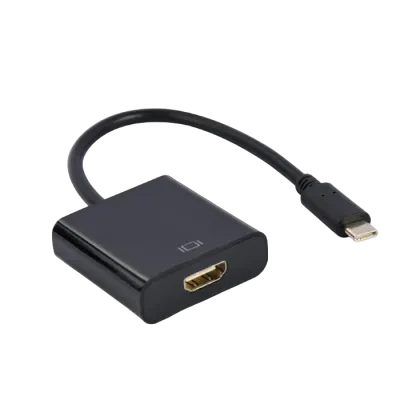 Видеокабель Cablexpert A-CM-HDMIF-04, USB 3.1 Type-C (M) - HDMI (F), 0.15 м, Чёрный