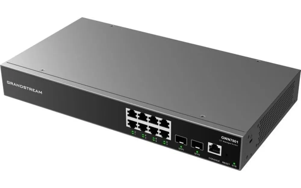 Switch de rețea Grandstream GWN7801, 8x 10/100/1000 Mbps