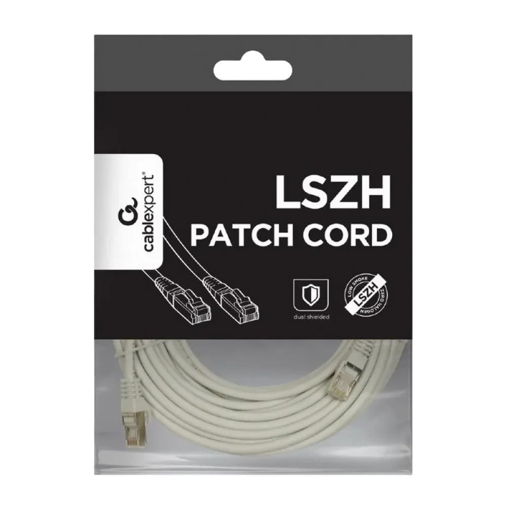 Patch cord Cablexpert PP6A-LSZHCU-15M, Cat6 FTP, 15m, Gri