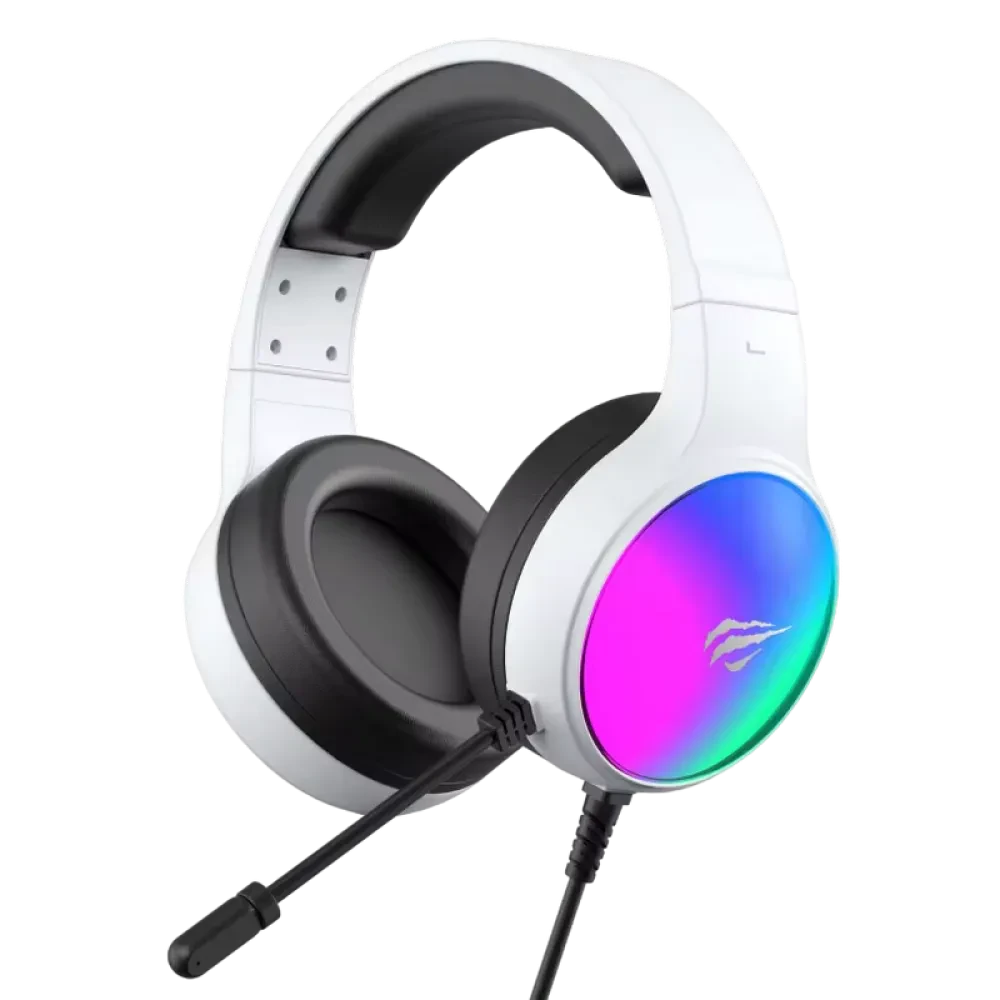 Căști gaming Havit H2043U, USB, Alb | Negru
