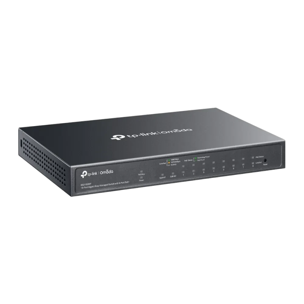 PoE коммутатор TP-LINK ES210GMP, 8x IEEE 802.3af/at PoE+ Ports