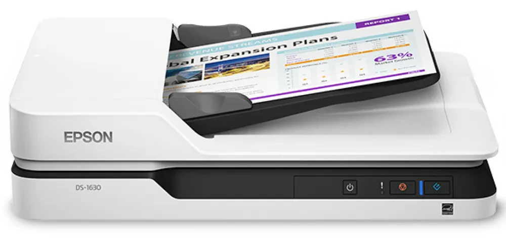 Планшетный сканер Epson WorkForce DS-1630, A4, Серый