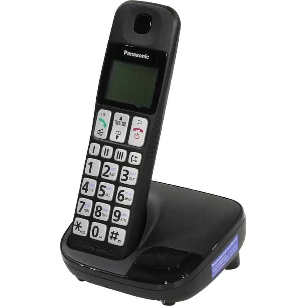 Telefon DECT Panasonic KX-TGE110, Negru