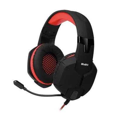 Căști gaming SVEN AP-G988MV, Cu fir, Negru/Roșu