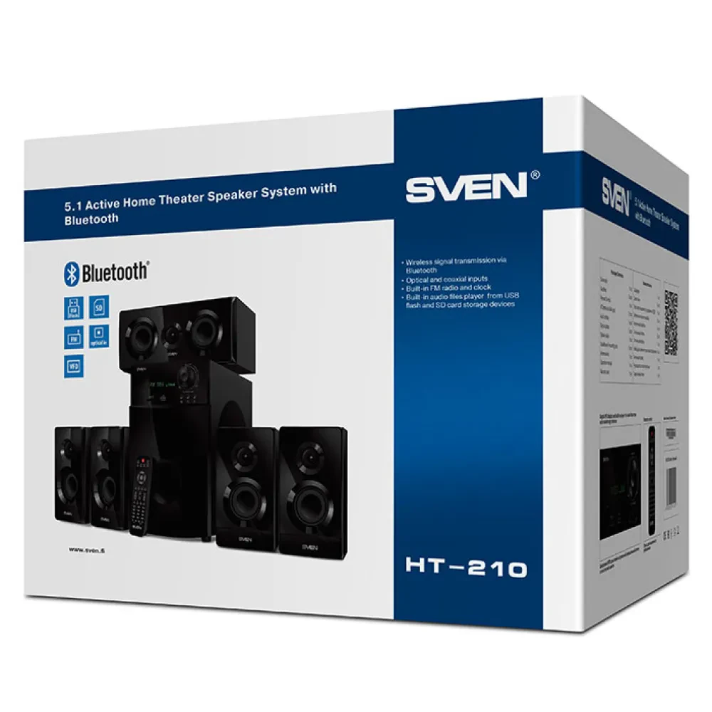 Аудиосистема SVEN HT-210, Чёрный