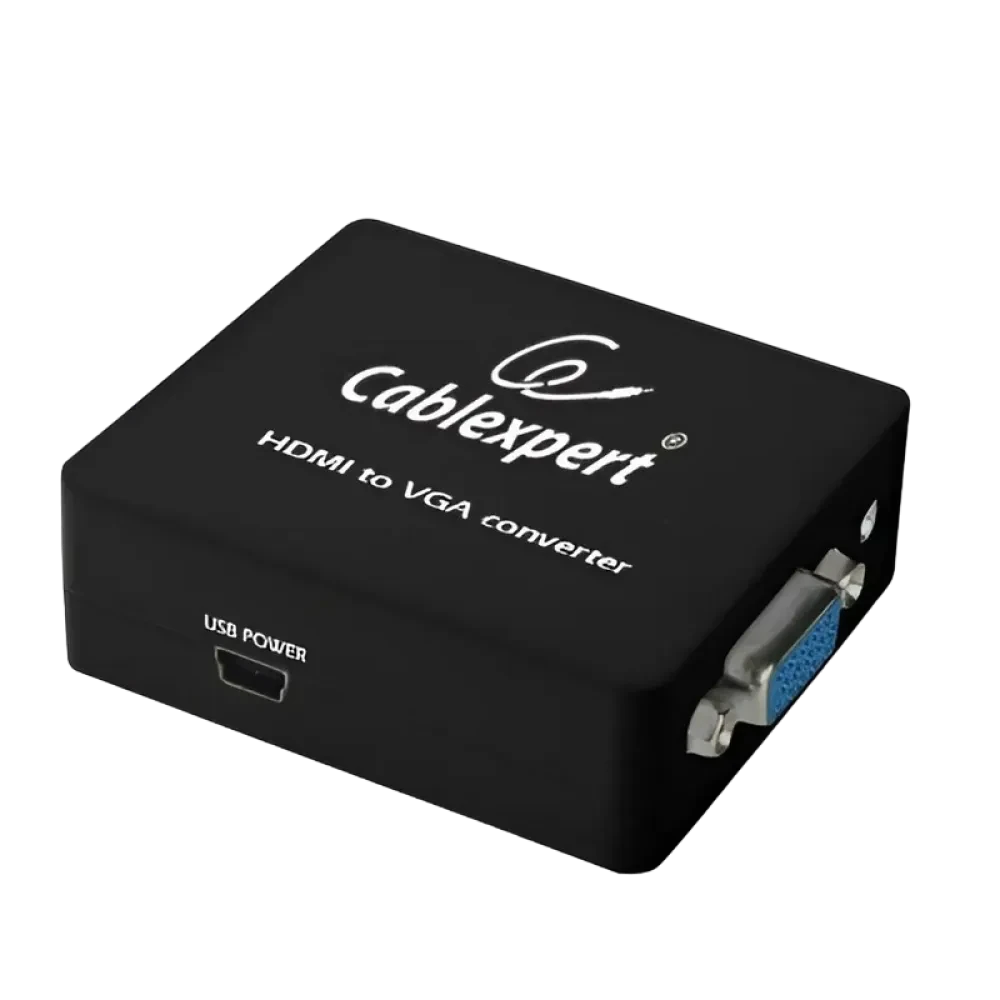 Convertor Video/Audio Cablexpert DSC-HDMI-VGA-001,  - VGA D-Sub + 3.5 mm Jack, Negru