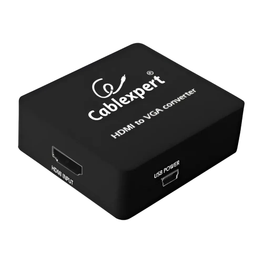 Convertor Video/Audio Cablexpert DSC-HDMI-VGA-001,  - VGA D-Sub + 3.5 mm Jack, Negru