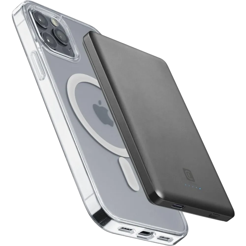 Acumulator extern Cellularline MAG LITE 5000mAh, Gri