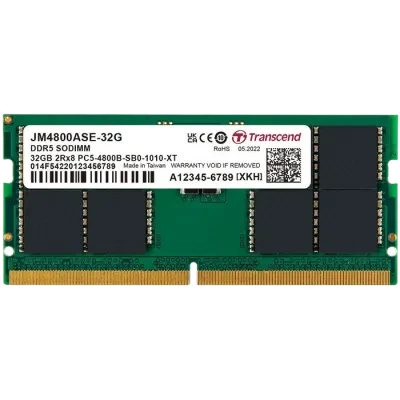 Оперативная память Transcend JetRam, DDR5 SDRAM, 4800 МГц, 32 Гб, JM4800ASE-32G