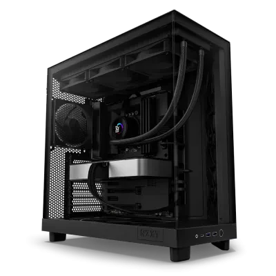 Компьютерный корпус NZXT H6 Flow, Midi-Tower, Без блока питания, Чёрный