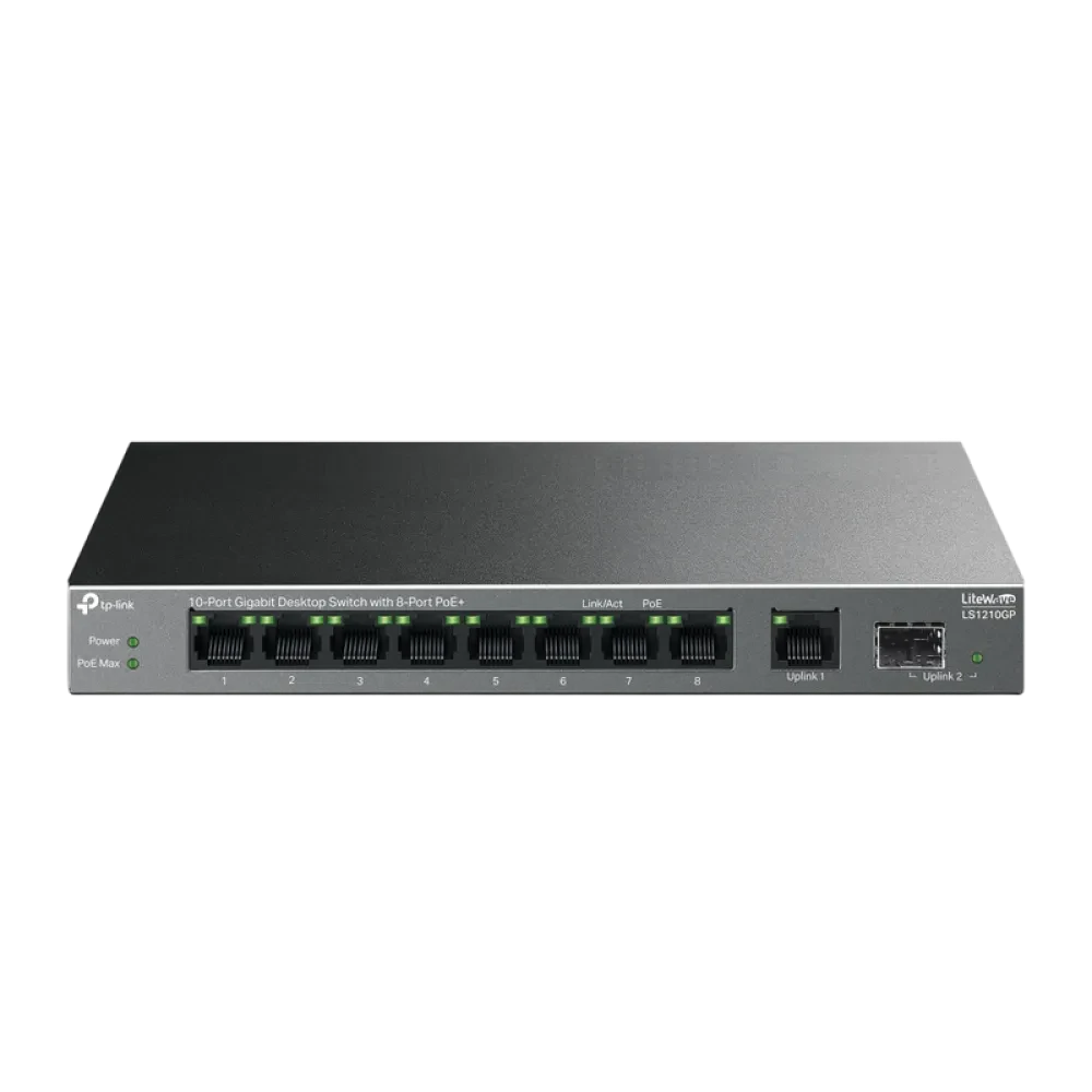 PoE коммутатор TP-LINK LS1210GP, 802.3af/at PoE