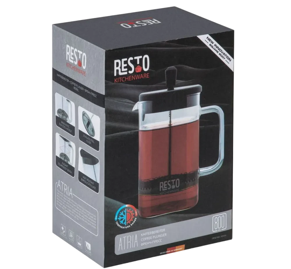 Френч-пресс RESTO 90504, 0,8л, Прозрачный