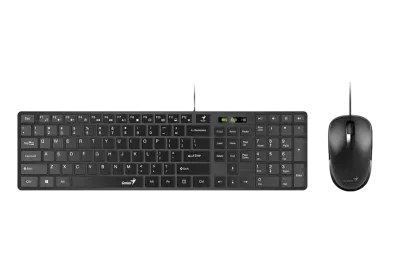 Клавиатура и мышь Genius SlimStar C126, Проводное, Чёрный
