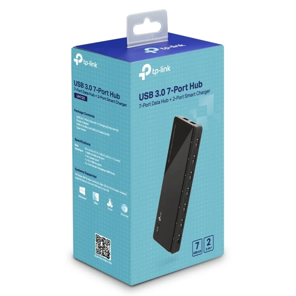 USB-концентратор TP-LINK UH720, Чёрный