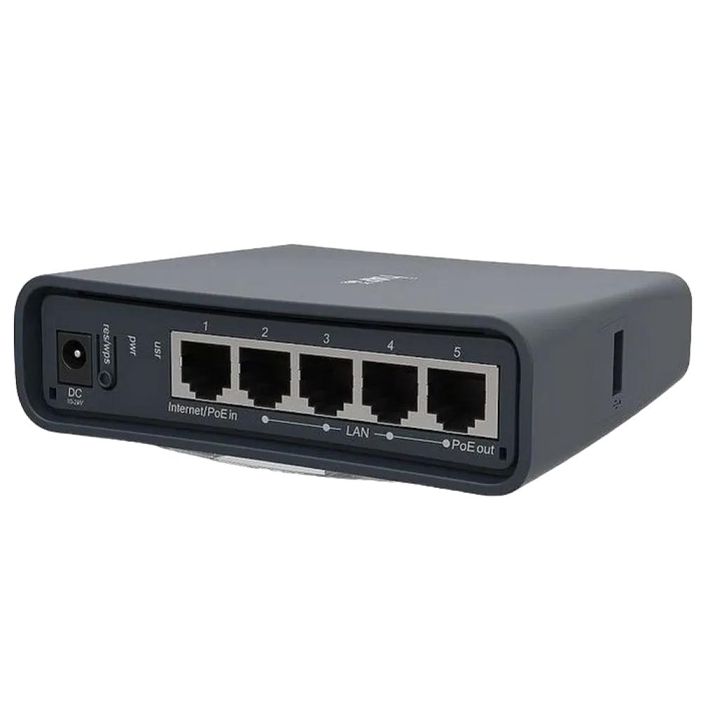 Router fără fir MikroTik hAP AC Lite Tower, Negru