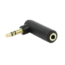 Audio Adaptor Cablexpert A-3.5M-3.5FL, 3.5mm 3-pin (F) - 3.5mm 3-pin (M), Negru