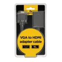 Convertor Video/Audio Cablexpert A-VGA-HDMI-01, VGA D-Sub + 3.5 mm Jack - HDMI (F), 0,15m, Negru