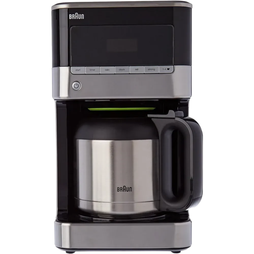 Капельная кофеварка Braun KF 7125 BK, 1000Вт, Черный | Нержавеющая сталь