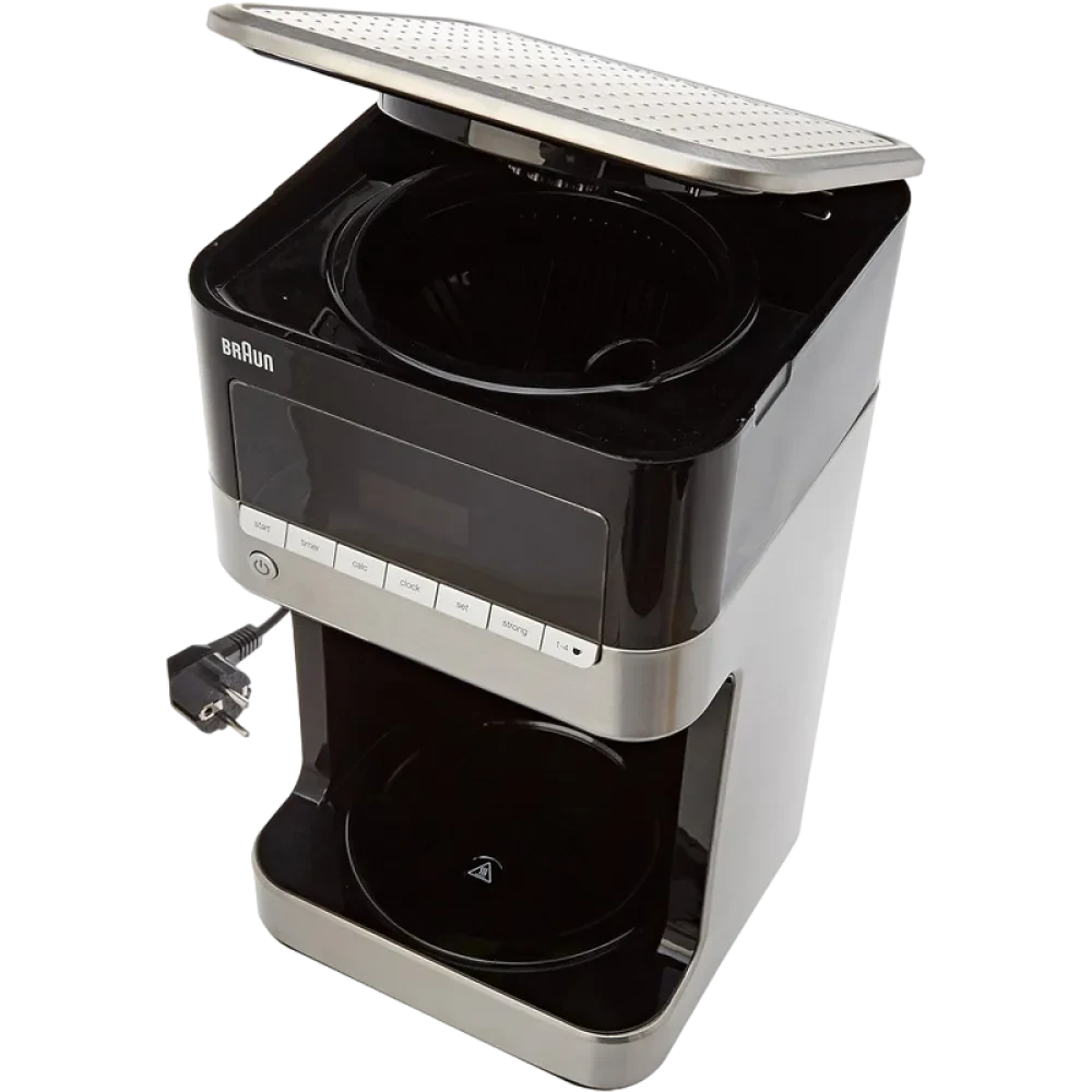 Капельная кофеварка Braun KF 7125 BK, 1000Вт, Черный | Нержавеющая сталь