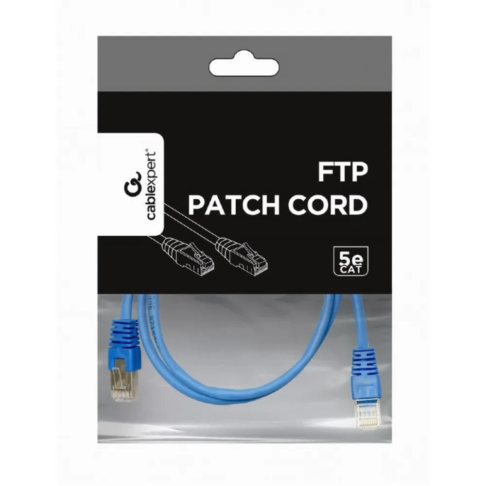 Patch cord Cablexpert PP22-1M/B, Cat5e FTP, 1m, Albastru