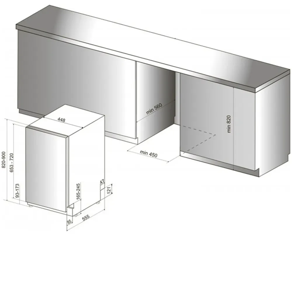 Mașină de spălat vase Hotpoint-Ariston HSIO 3O35 WFE, Alb