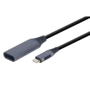 Adaptor USB APC Electronic A-USB3C-DPF-01, USB Type-C - DisplayPort (M), 0,15m, Gri