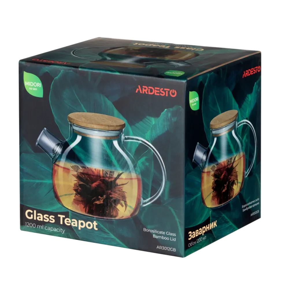 Ceainic cu infuzor Ardesto AR3012GB, 1,2L, Transparent