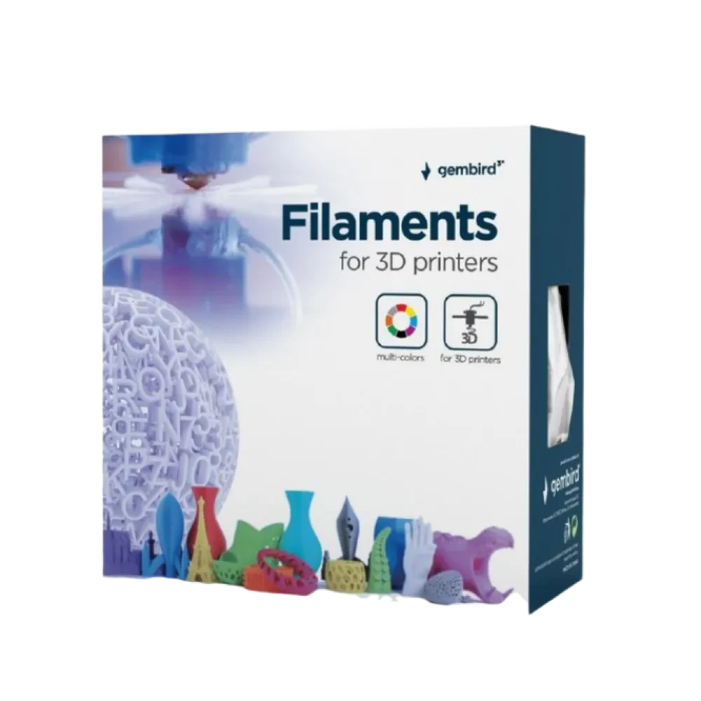 Filament pentru imprimantă 3D Gembird 3DP-ABS1.75-01-B, ABS, Albastru , 1.75 mm, 1 kg