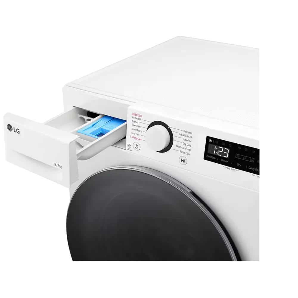 Mașină de spălat cu uscător LG F2DR509S1W, 9kg, Alb