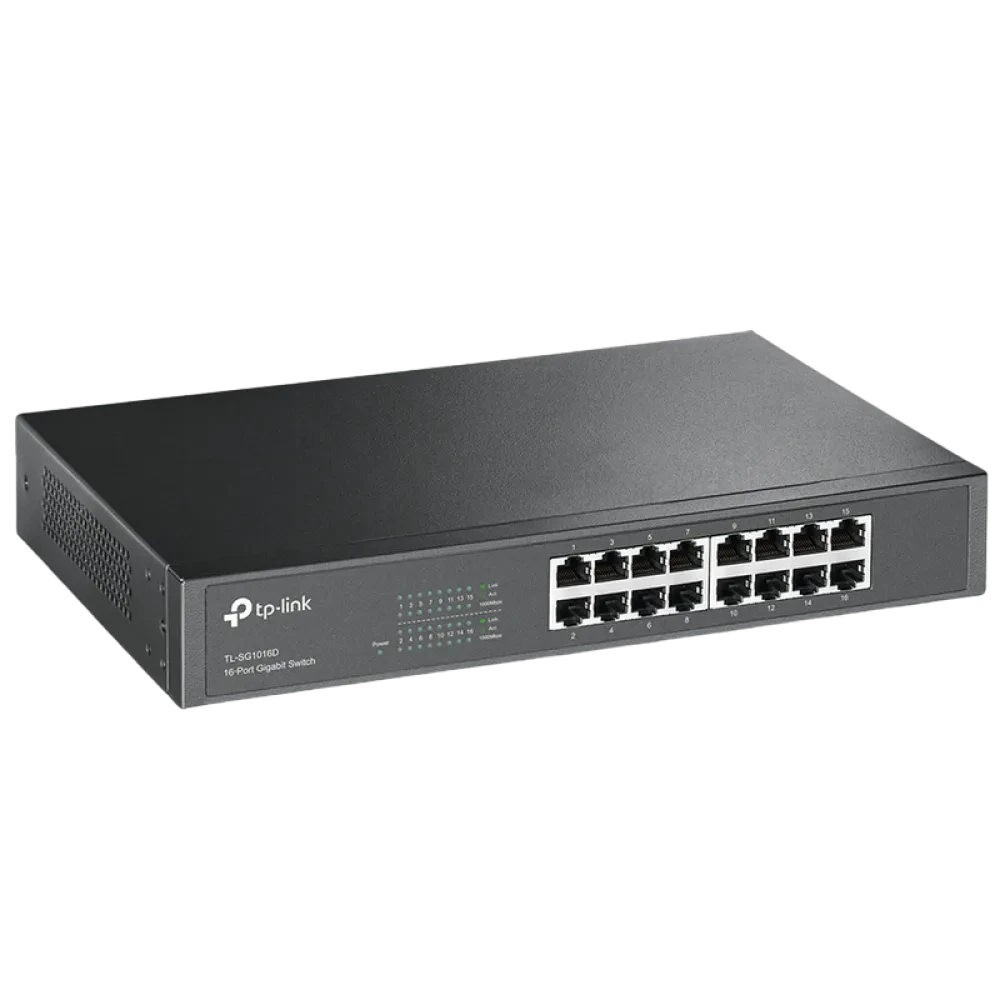 Switch de rețea TP-LINK TL-SG1016D, 16x 10/100/1000 Mbps